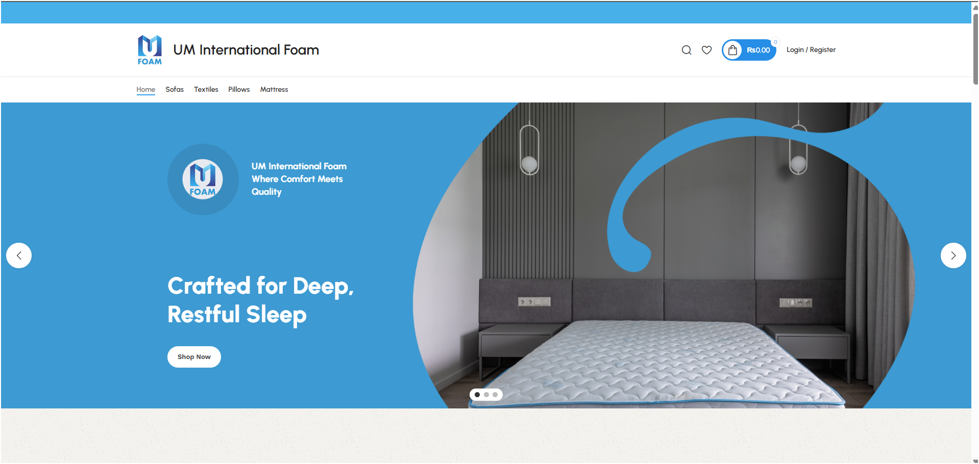 UM International Foams - Wordpress